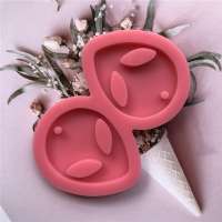 B084 Best Selling Keyring Mould Silicone Shiny Resin Aliens Earring Mold