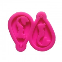 B086 Best Selling Keyring Molds Silicone Shiny Resin Mermaid Tear Earring Mold