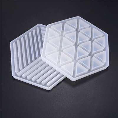 Coaster cup mat Crystal epoxy silicone mold DIY manual hexagonal triangle silicone mold