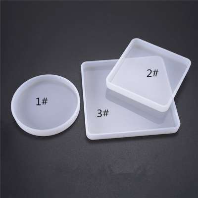 Round square shape plaster mould resin craft silicon coaster mold