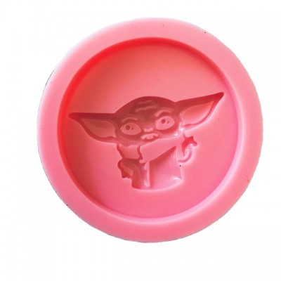 M3501 yoda baby body silicone badge mold for phone socket badge reels