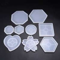 Amazon top seller DIY resin Mold for Home Decoration - various shape silicon mold coaster